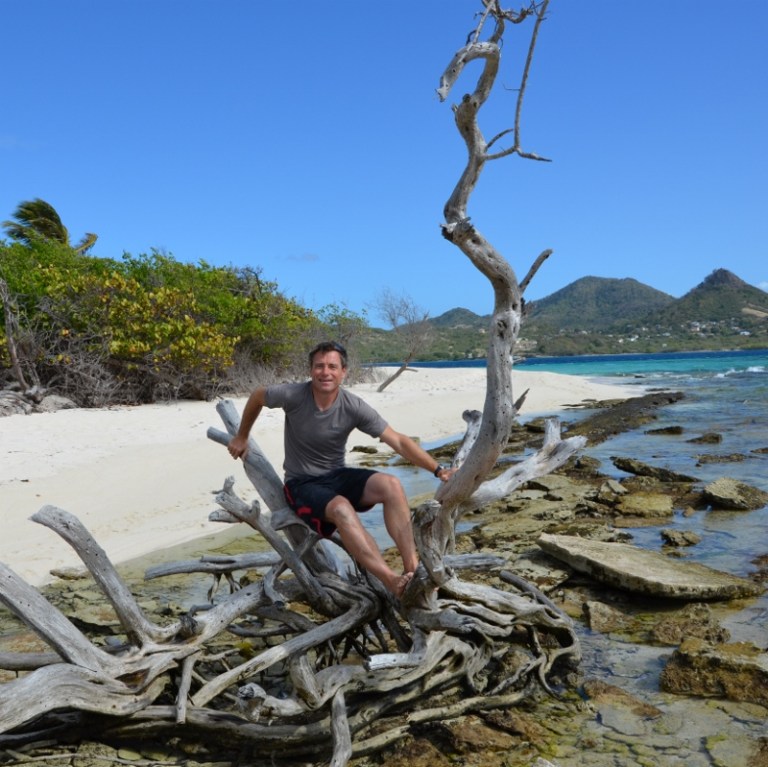 Wenn er einen Baum sieht muss er klettern...