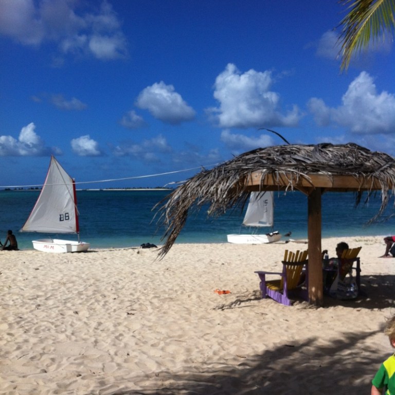 Opti segeln in der l'Esterre Bay